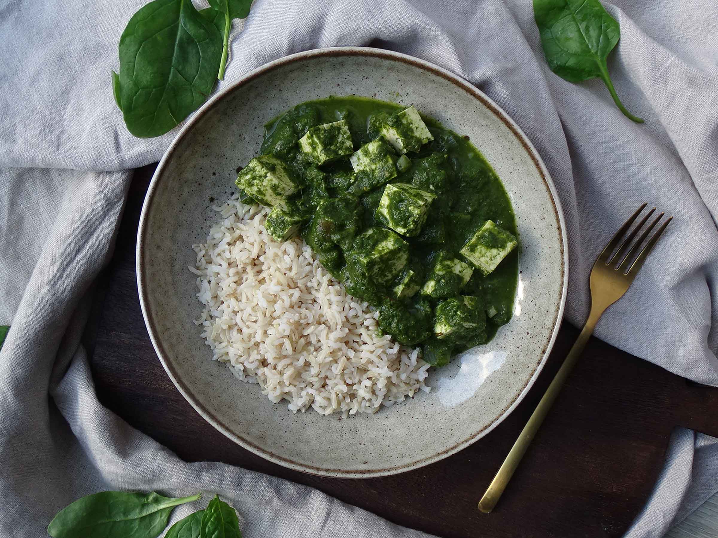 Spinach Tofu Curry