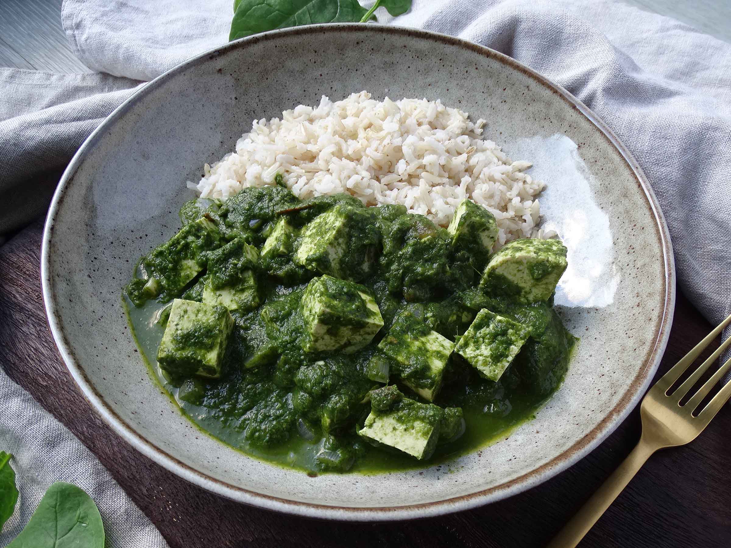 Vegan Spinach Tofu Curry