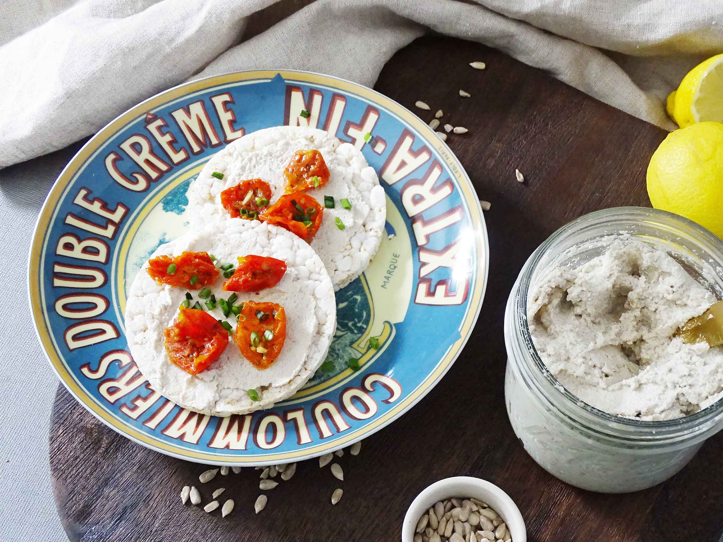 Sunflower Sour Cream on Crackers