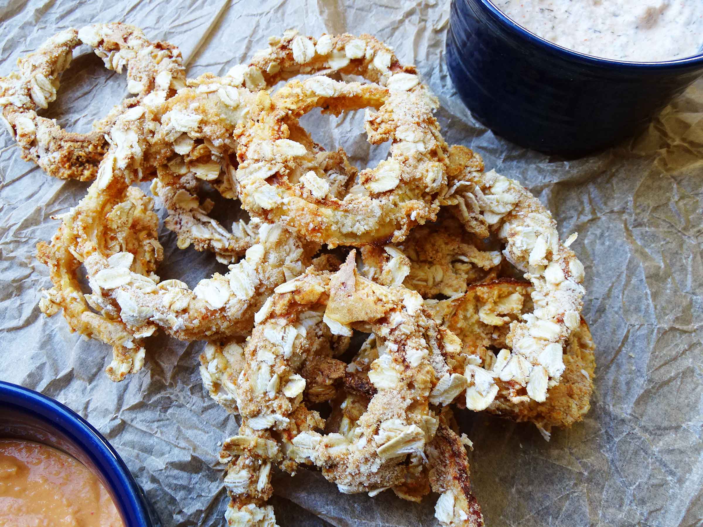 Oil Free Baked Onion Rings