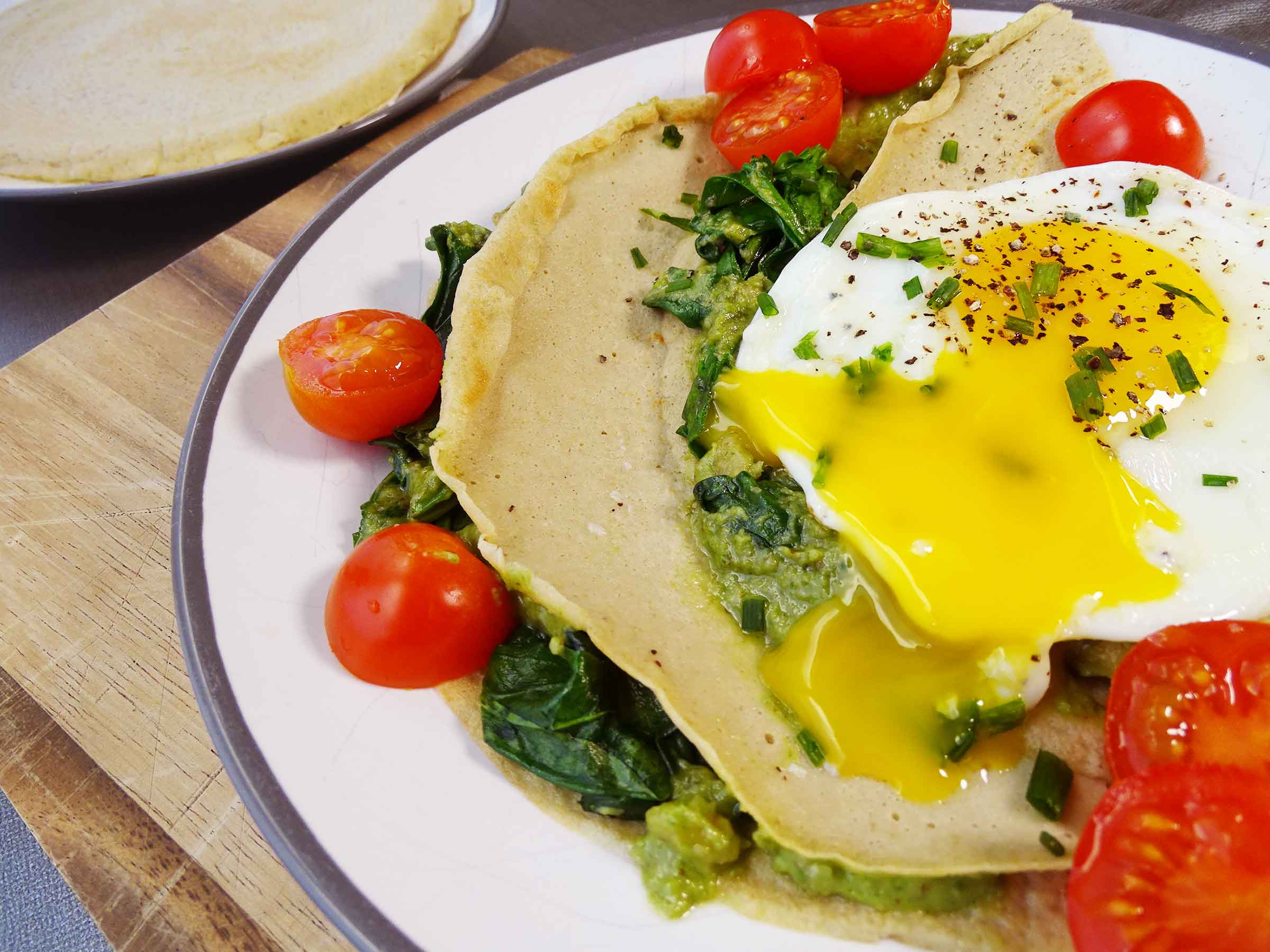 Savoury crรชpes no gluten