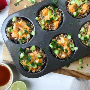 muffin tin quinoa sushi bites