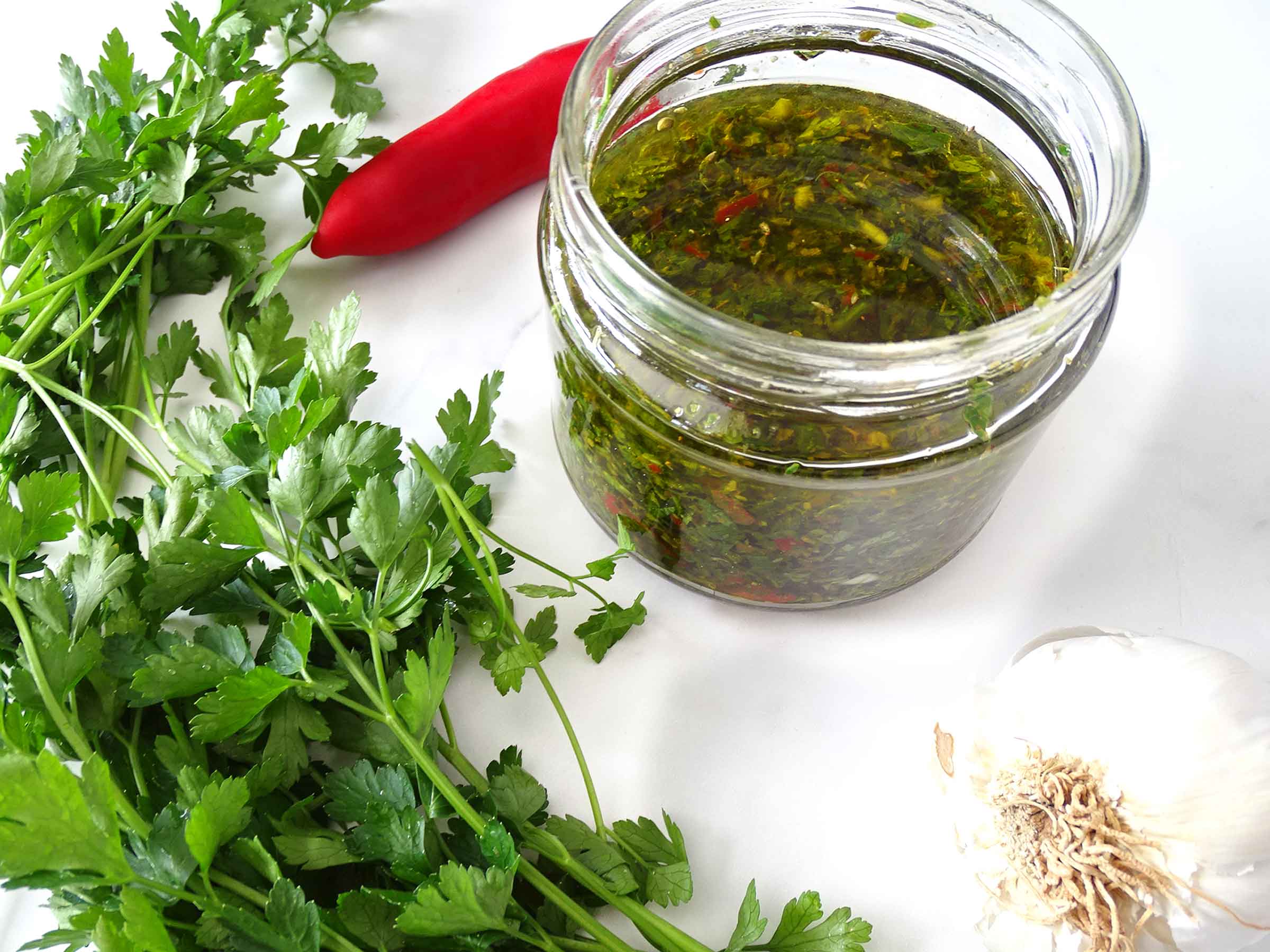 Easy Garlic and Herb Chimichurri Dressing Recipe