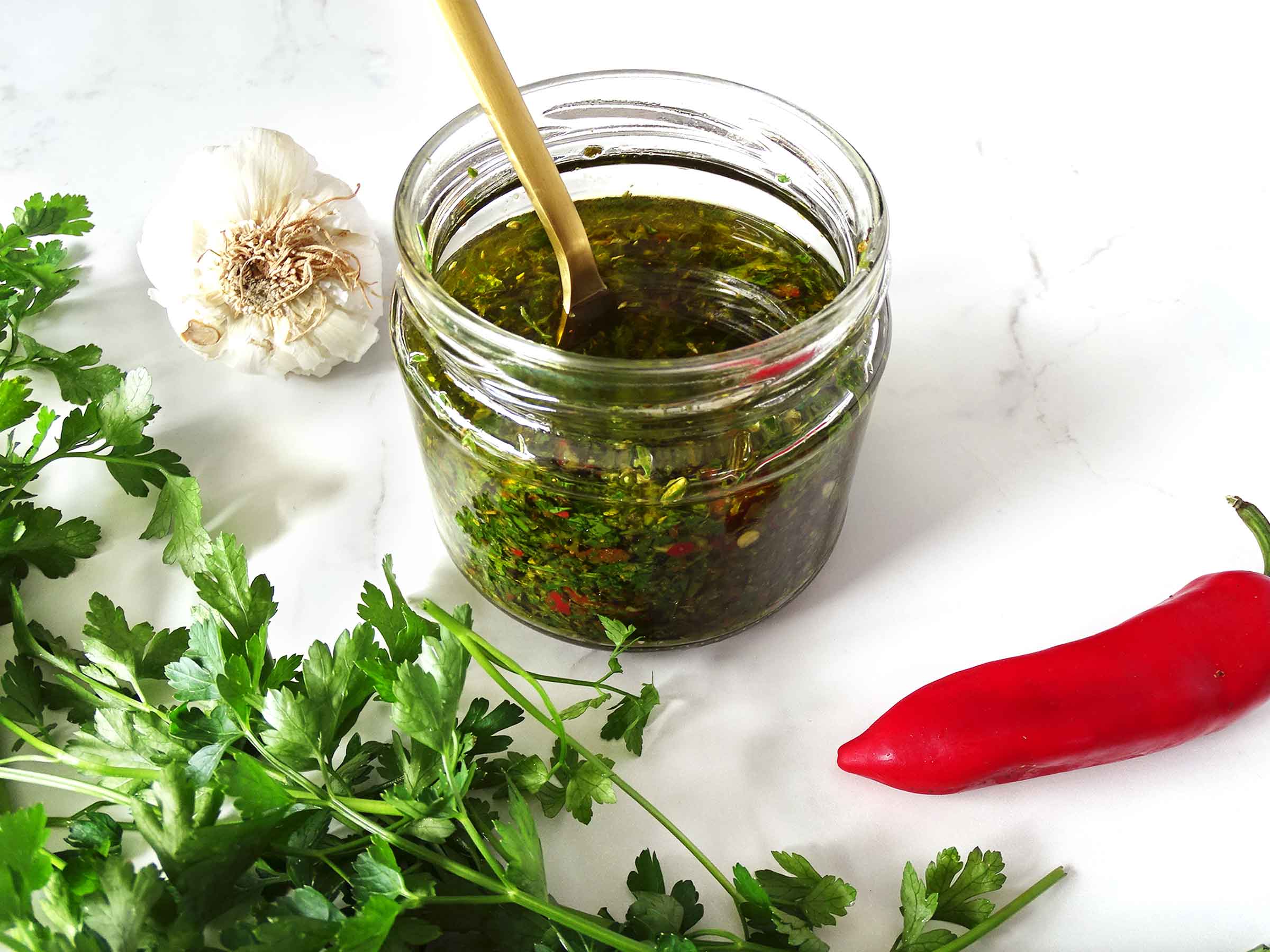 Easy Spicy Chimichurri Dressing Recipe