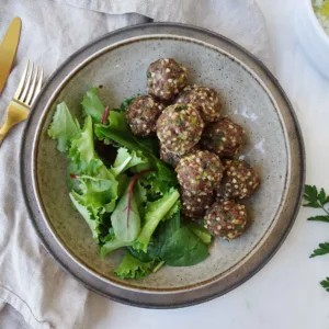 Baked Lamb and Buckwheat Meatballs