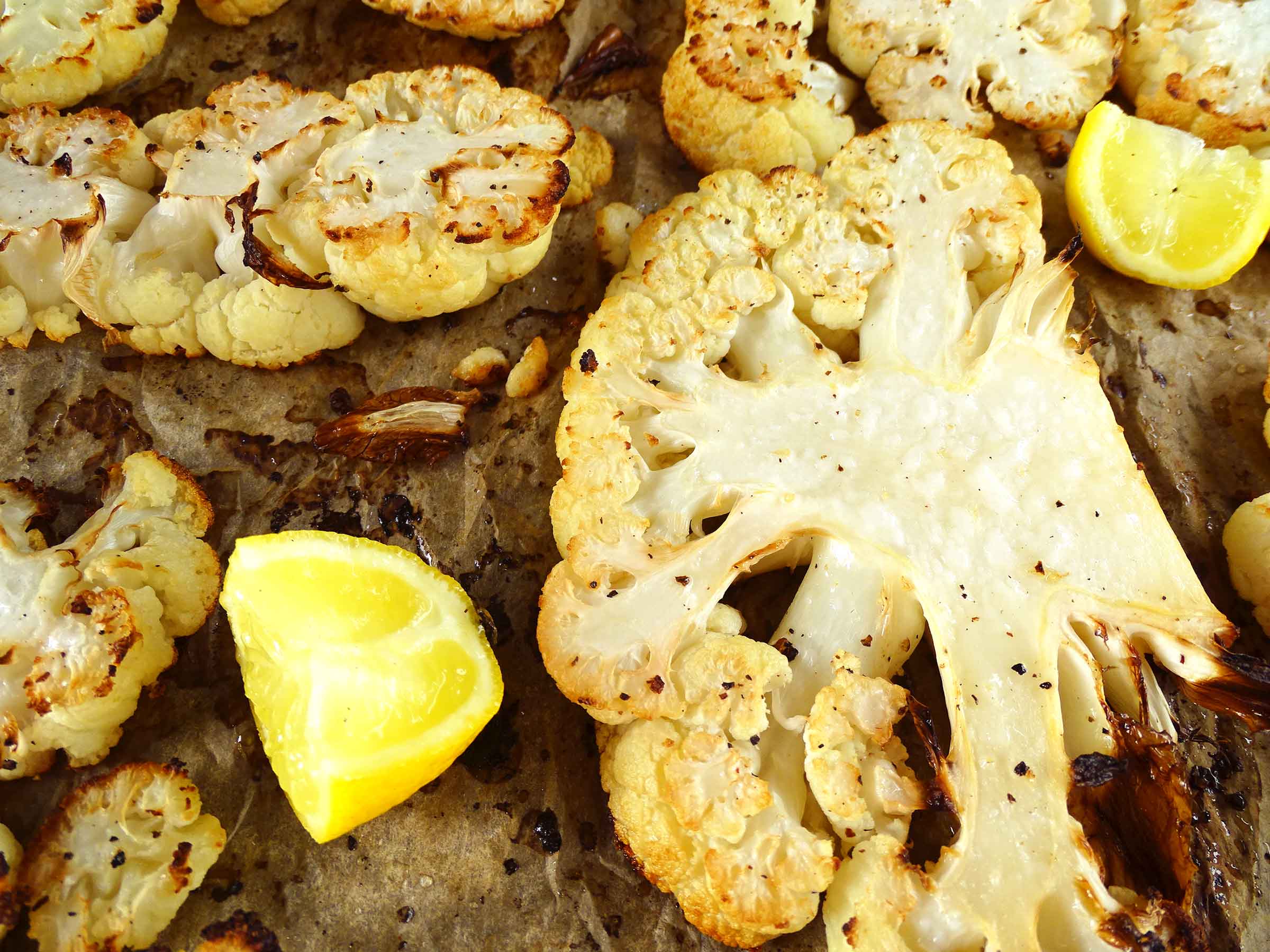 Roasted Cauliflower Steaks With Lemon