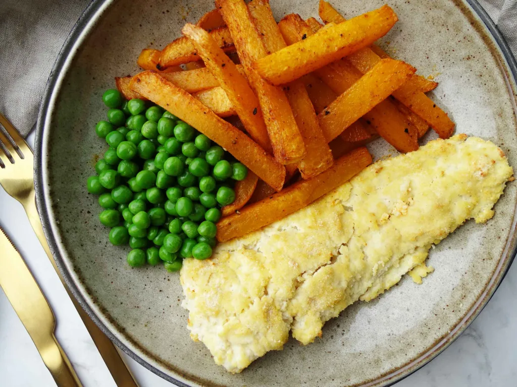 Gluten free healthy cod and chips candida diet friendly