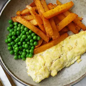 Gluten free healthy cod and chips candida diet friendly