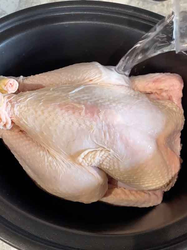slow cooker chicken meal prep method