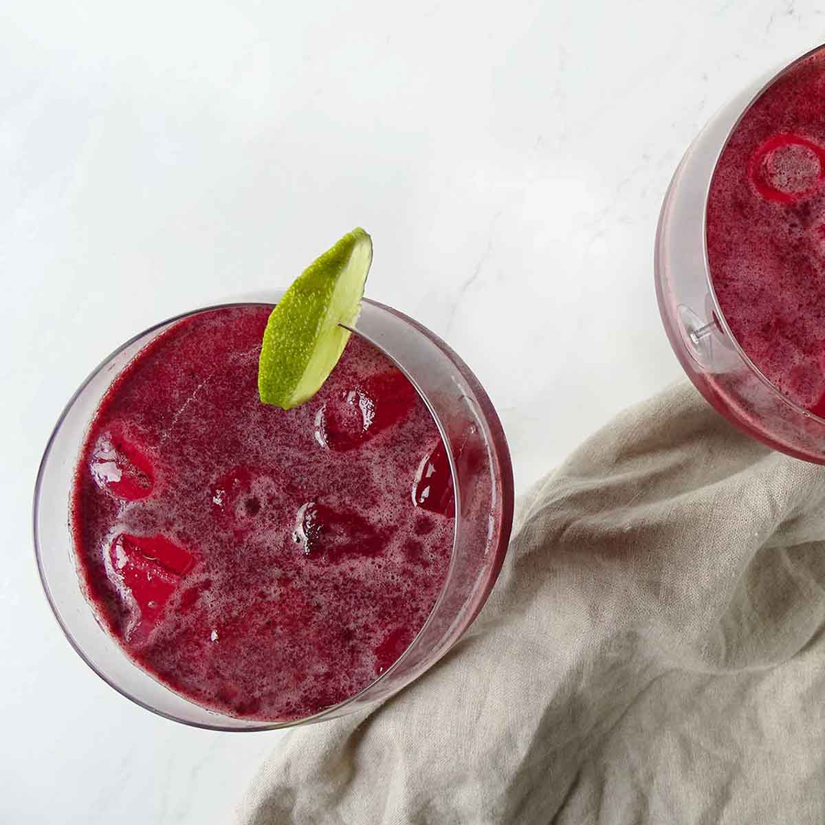Sugar Free Blueberry Lime Mocktail
