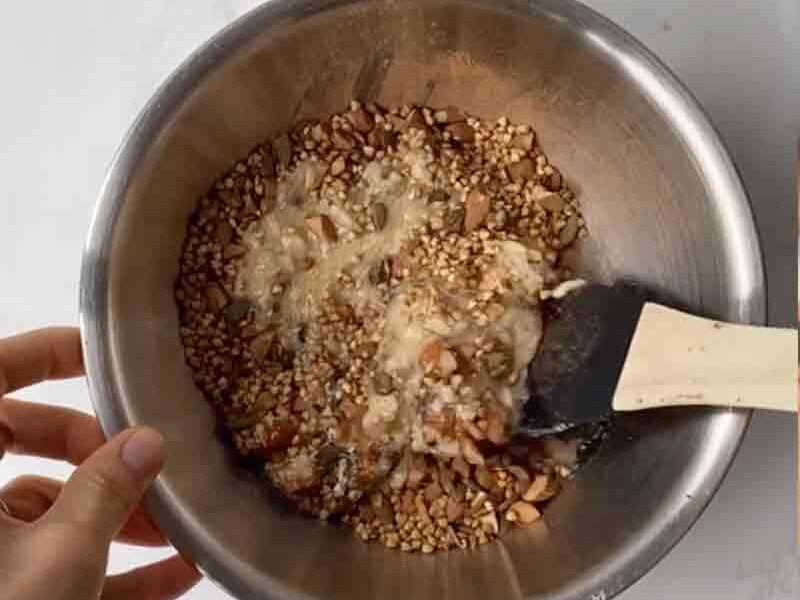 Chocolate and Buckwheat Gluten Free Granola - Step by step Process 2