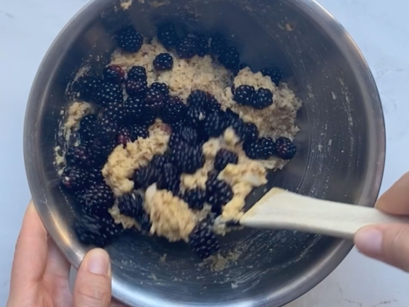 Process Step 5 Making Gluten Free Blackberry Muffins