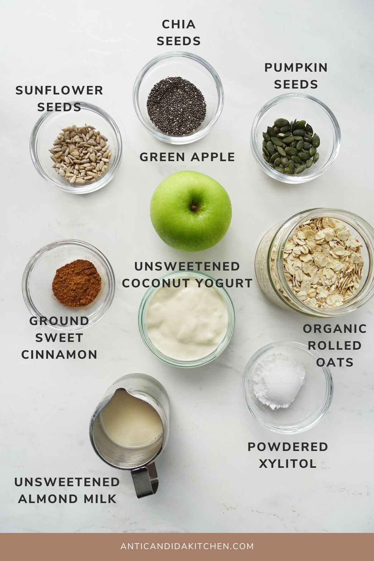 Apple Cinnamon Overnight Oats Ingredients