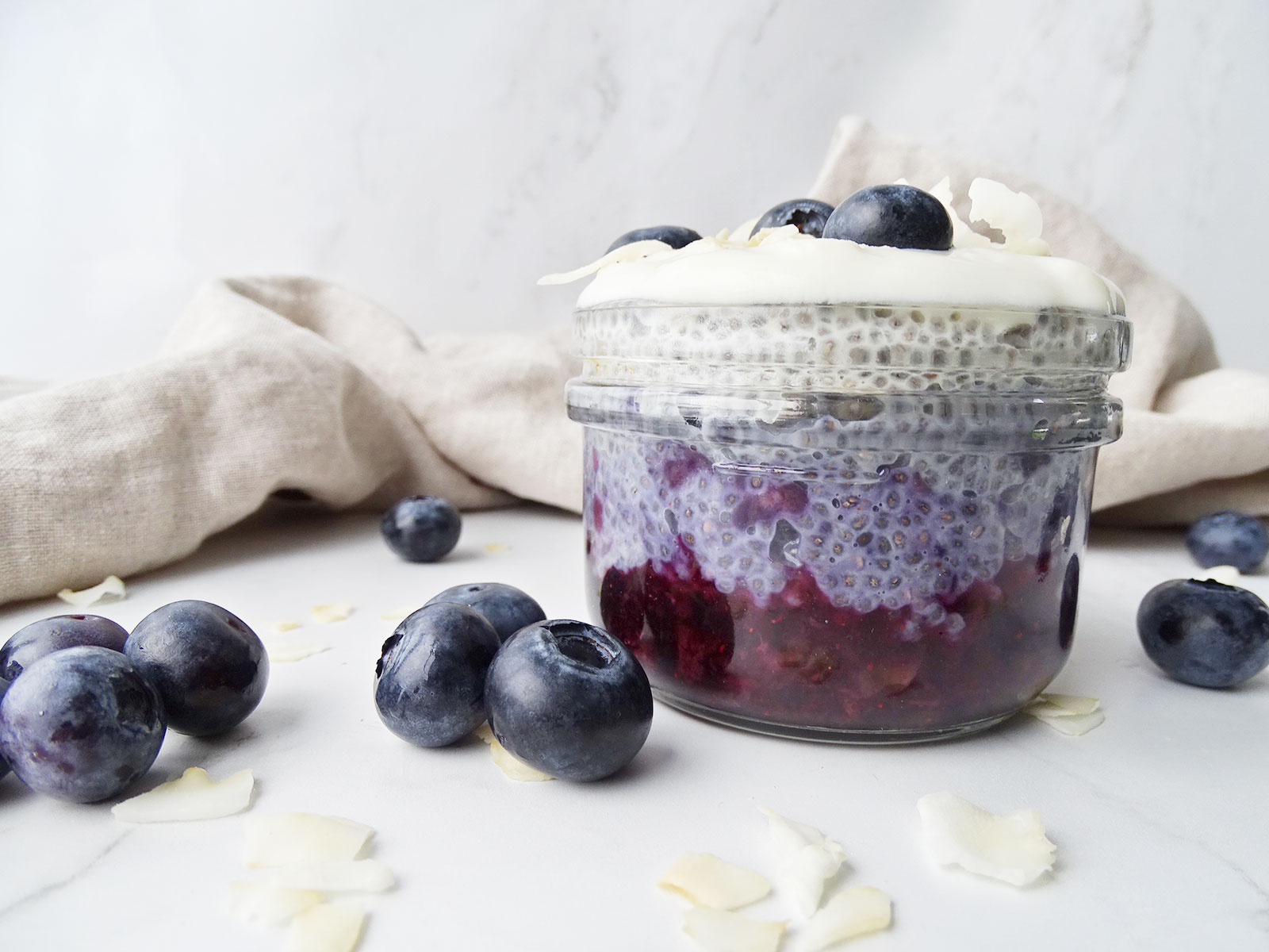 Blueberry Keto Chia Pudding