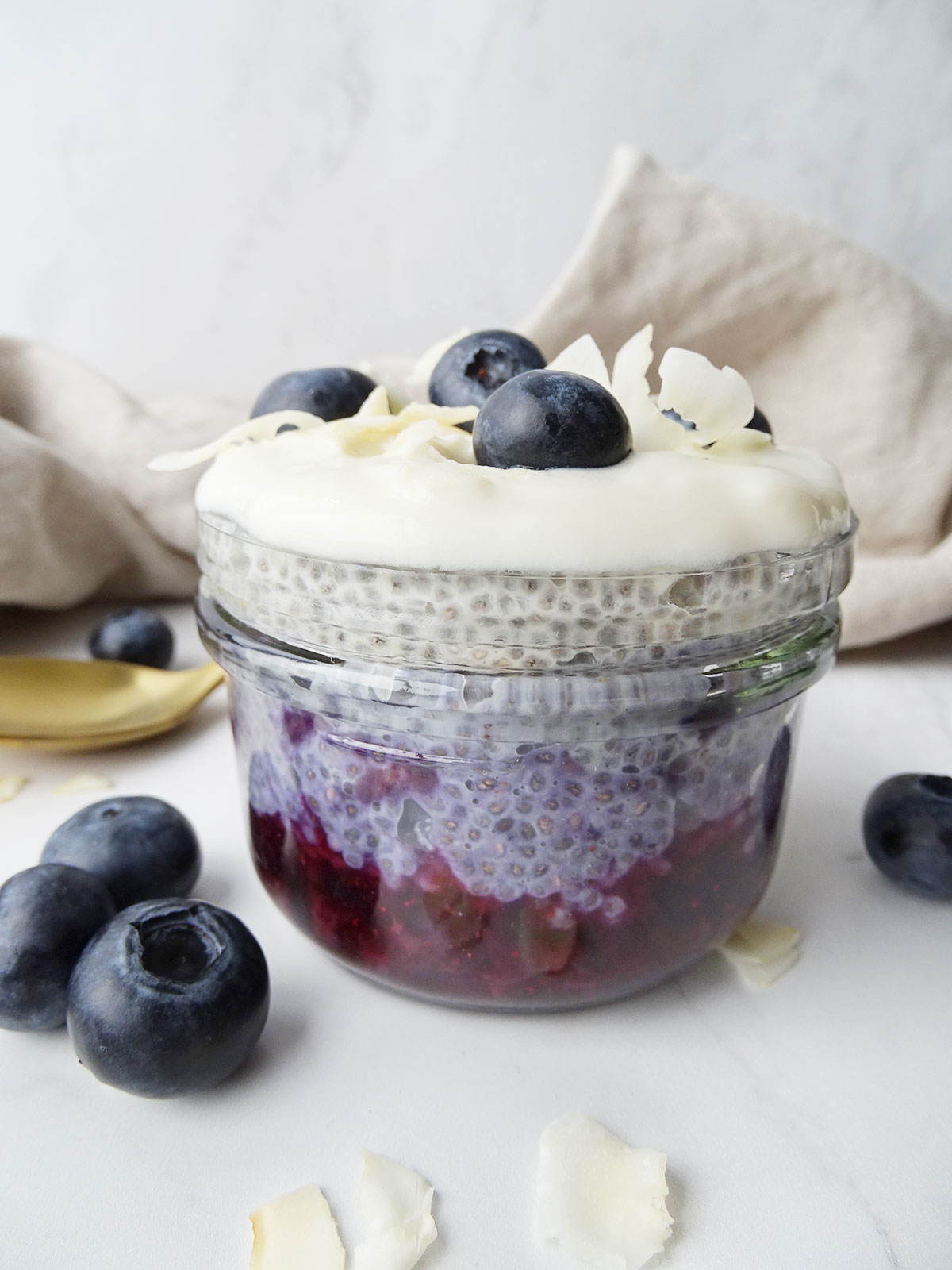 Chia Pudding Blueberries