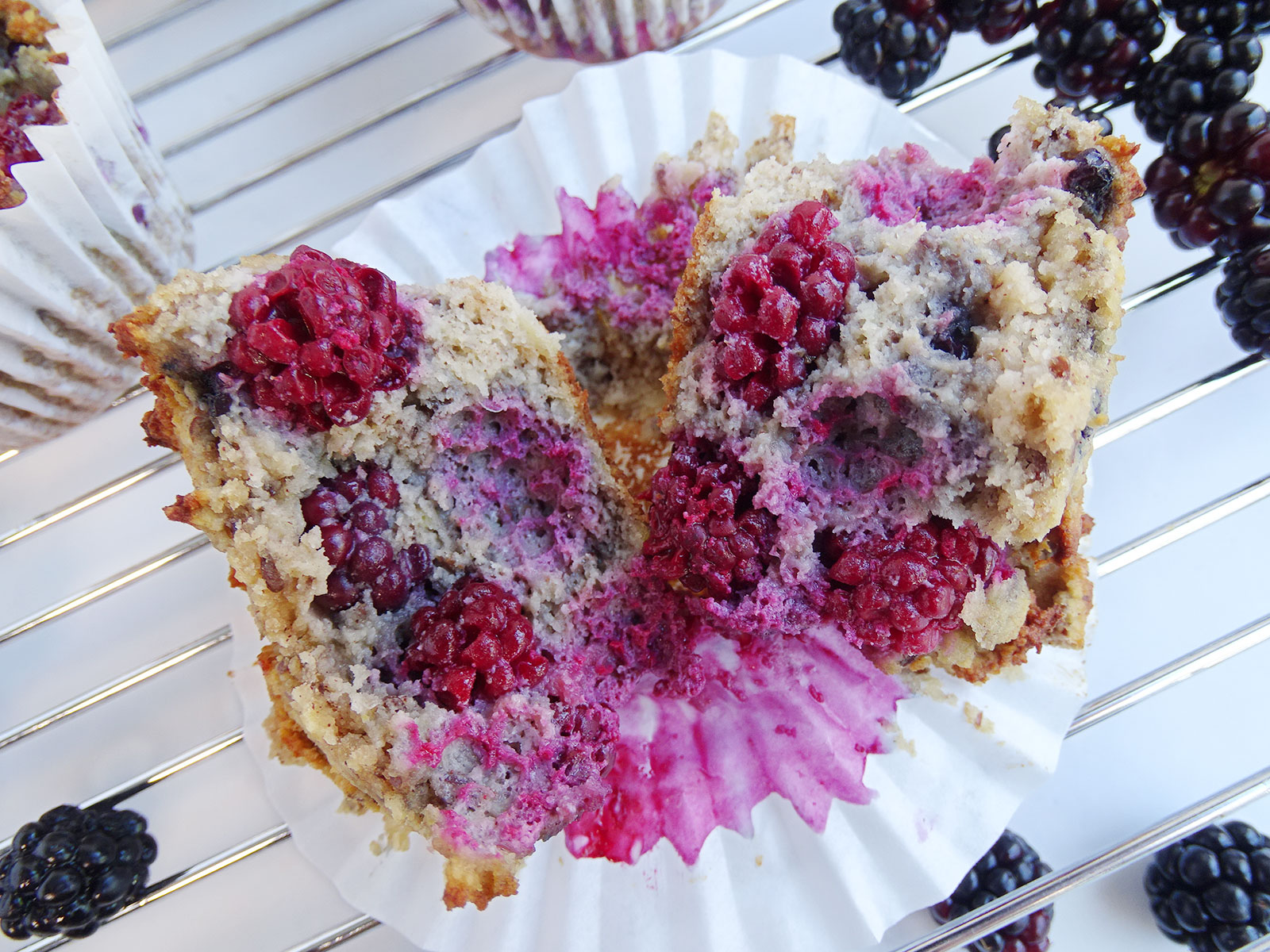 dairy free blackberry muffins