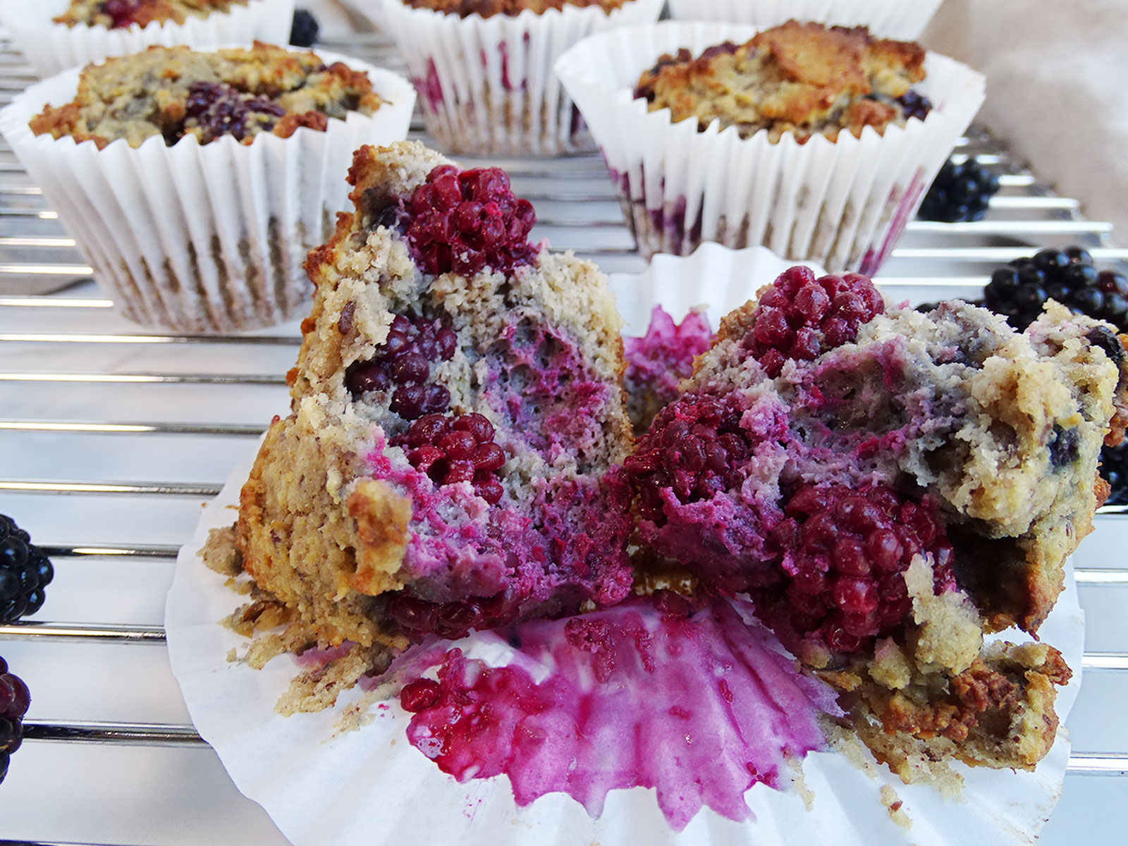 Dairy-Free and Gluten-Free Blackberry Muffins
