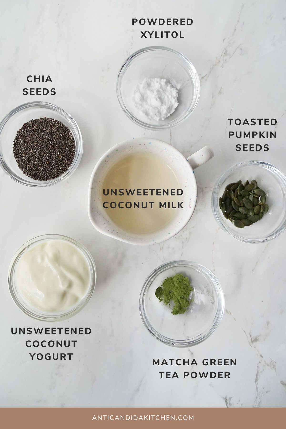 Matcha Chia Pudding Ingredients
