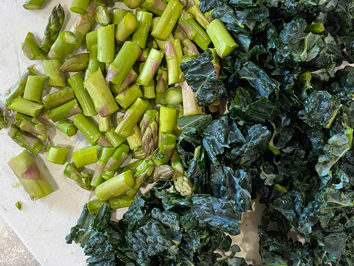 Poached Eggs and Greens Step 3