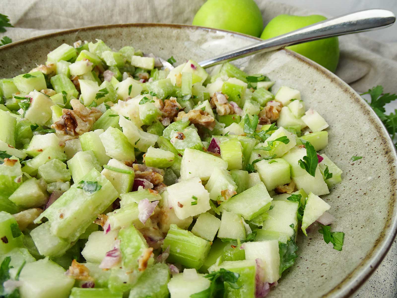 Celery Apple & Walnut Salad Recipe
