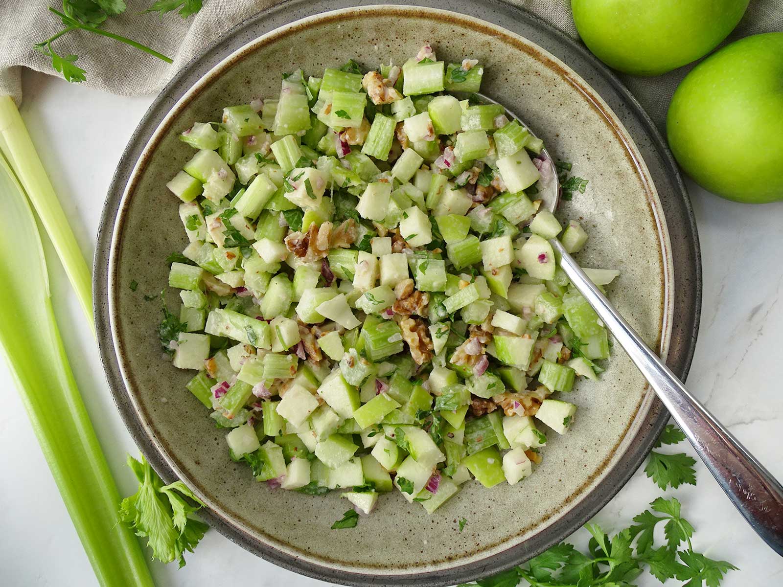 Celery Apple & Walnut Salad