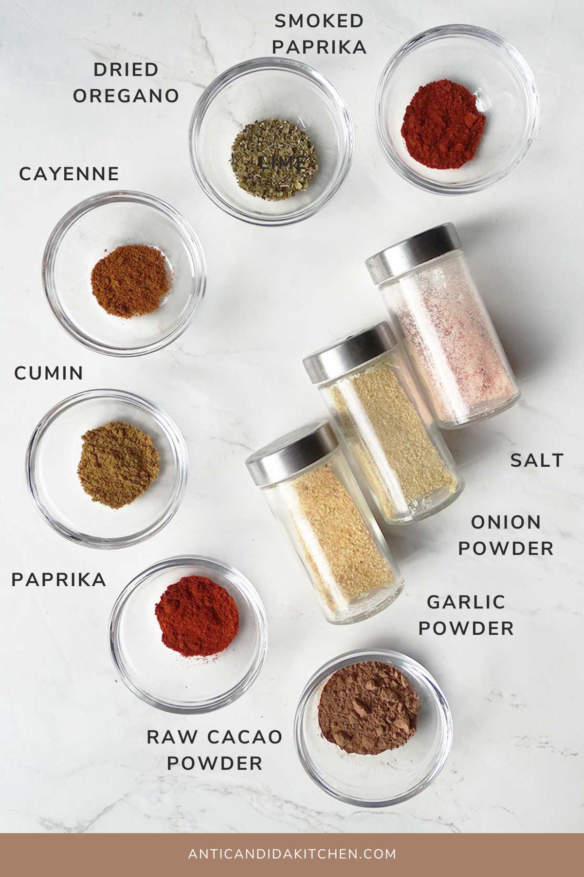 Beef or Chicken Taco Seasoning Ingredients