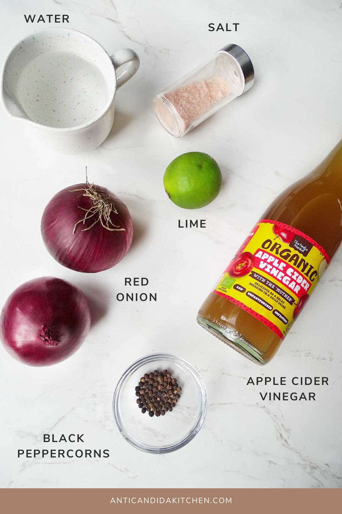 Red Onion and Lime Pickles Ingredients