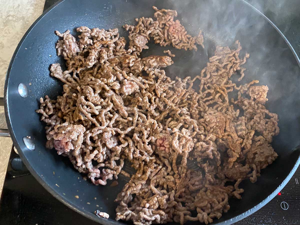Step 1 Seasoned Ground Beef Process