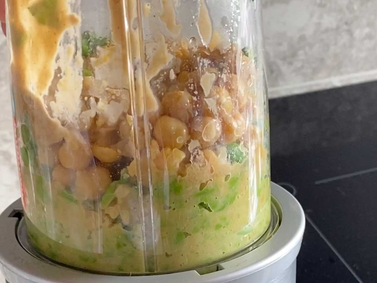 Step 5 - Making Mint and Pea Hummus at Home