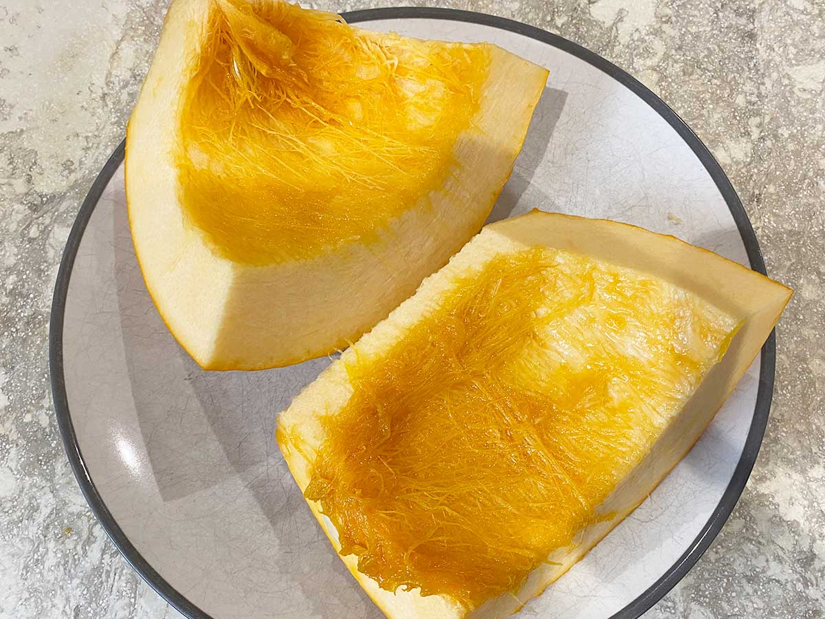 Step 6 - Homemade Unsweetened Pumpkin Puree Microwave Method