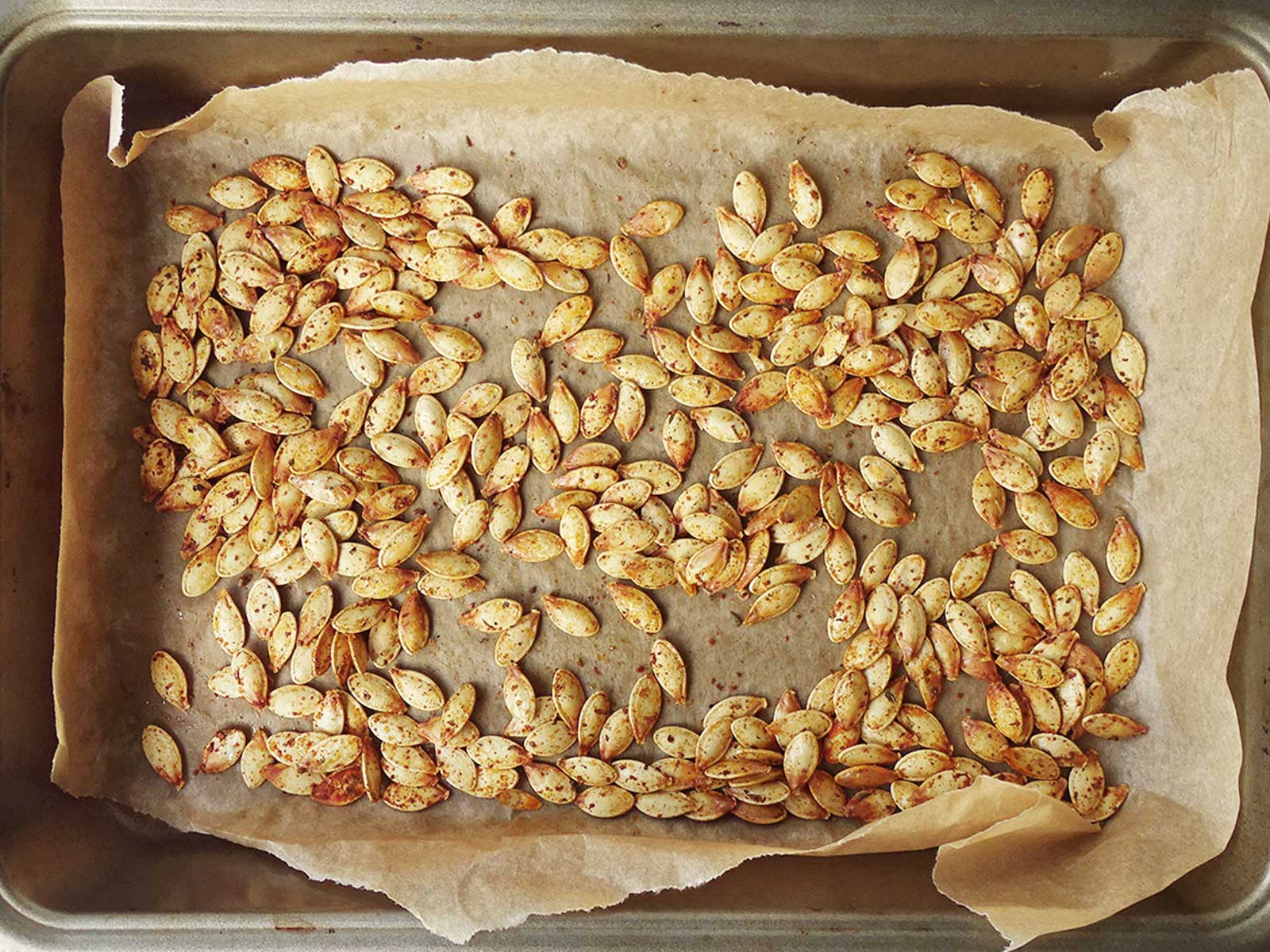 Oven Roasted Jack O Lantern Pumpkin Seeds