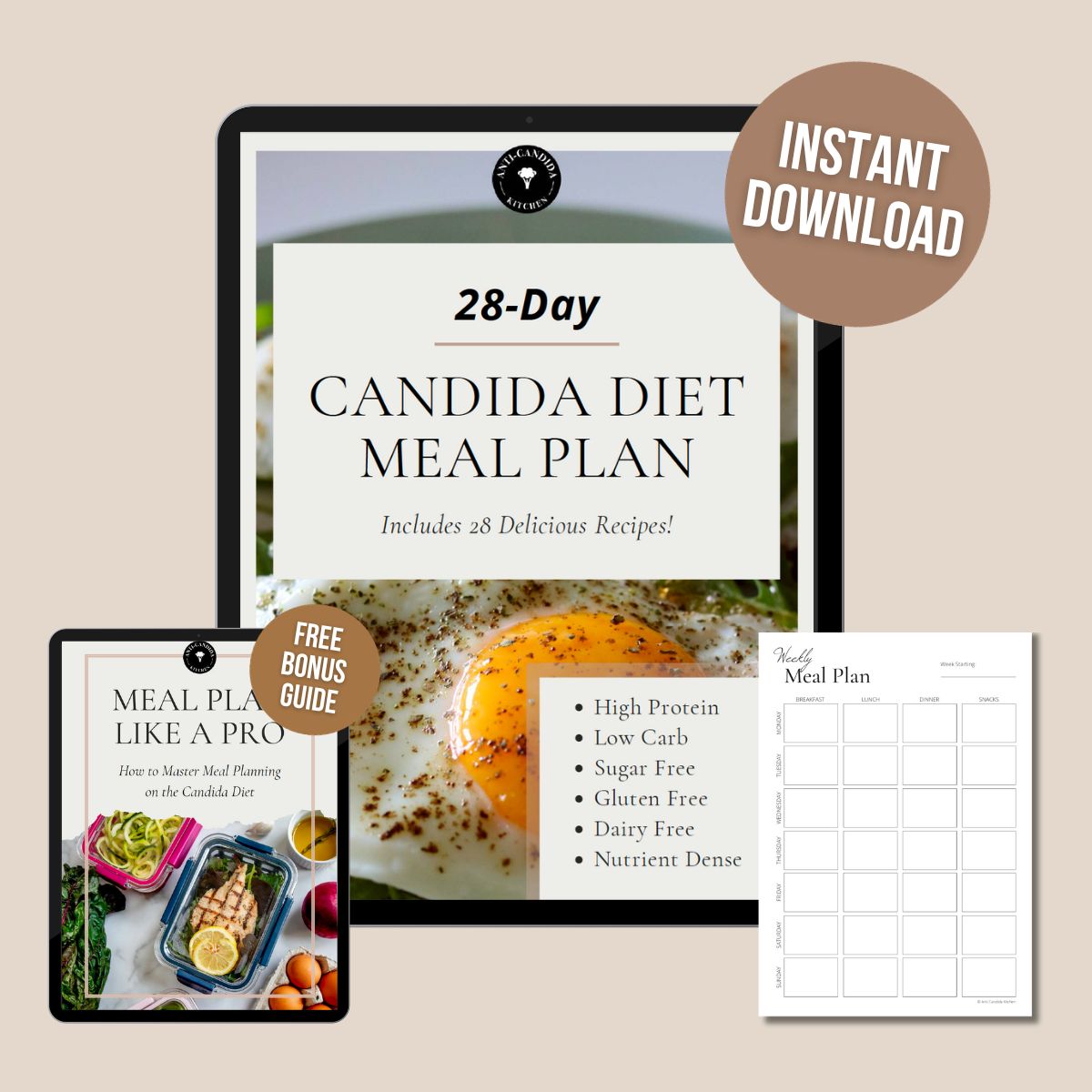 Candida Diet Meal Plan - 28 Day Meal Plan and Candida Diet Recipes