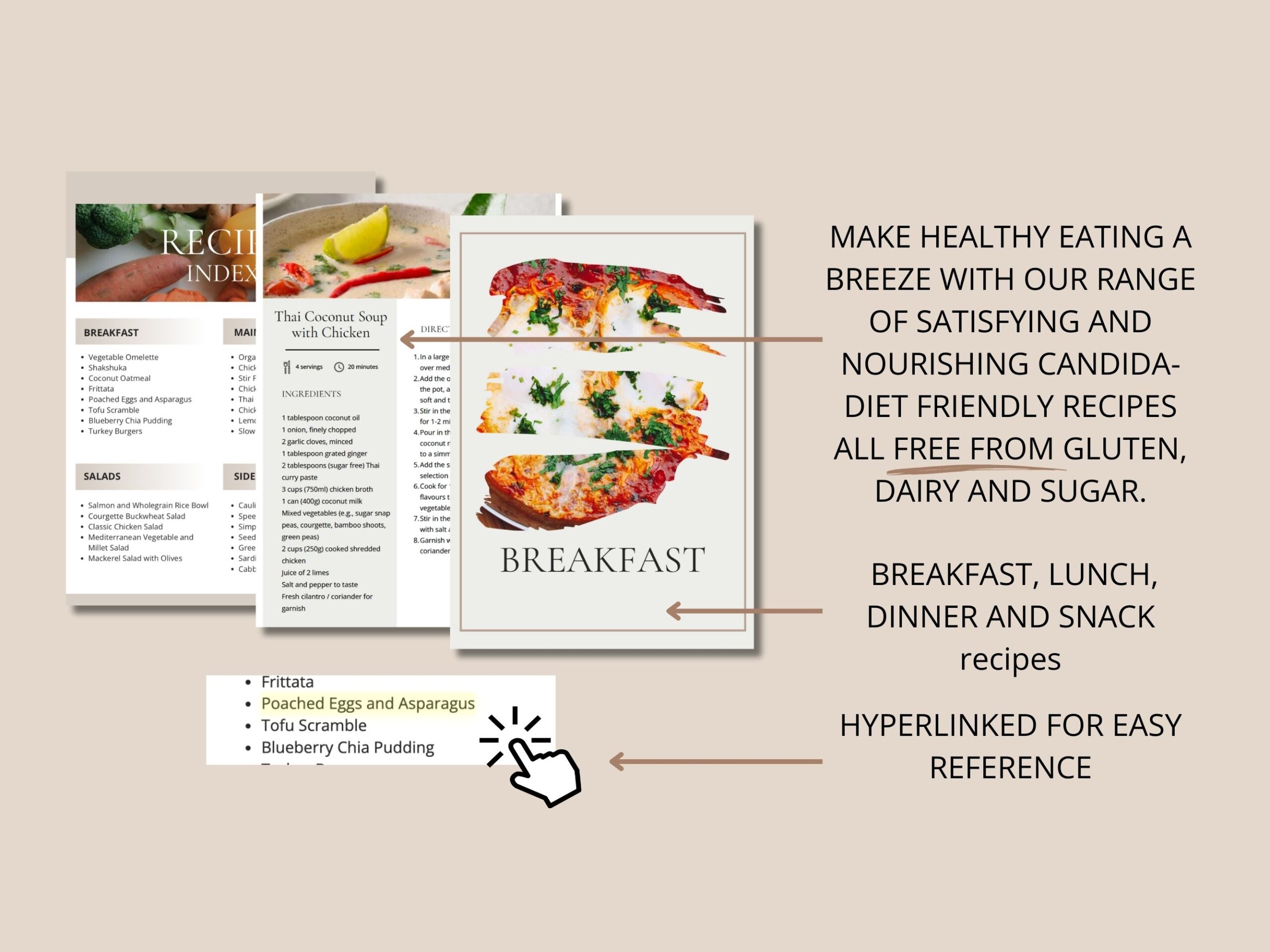 Candida Diet Meal Plan - 28 Day Meal Plan and Candida Diet Recipes - Features