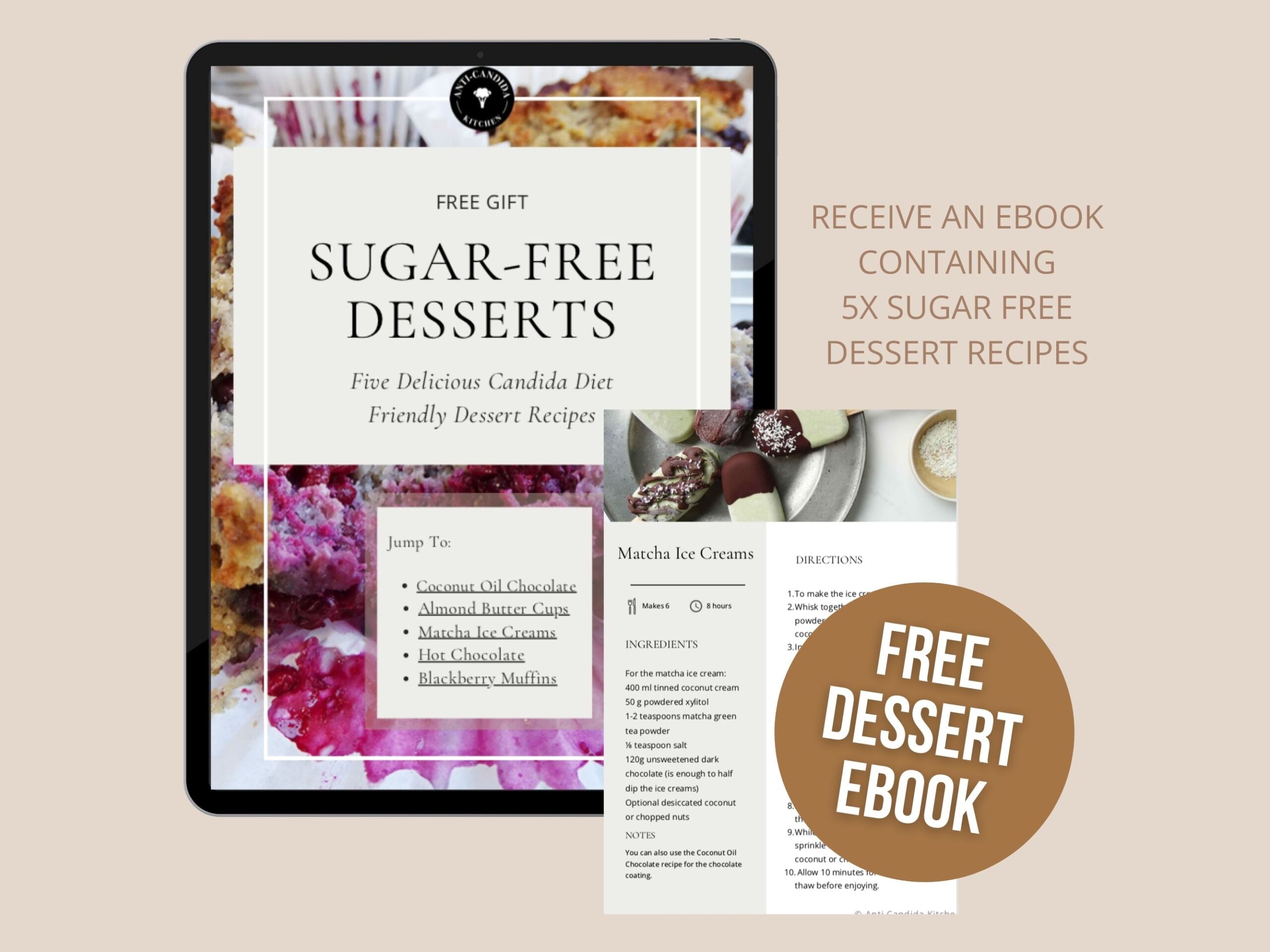 Free Bonus Sugar-Free Dessert Recipes - 7 Day Sugar Free Challenge