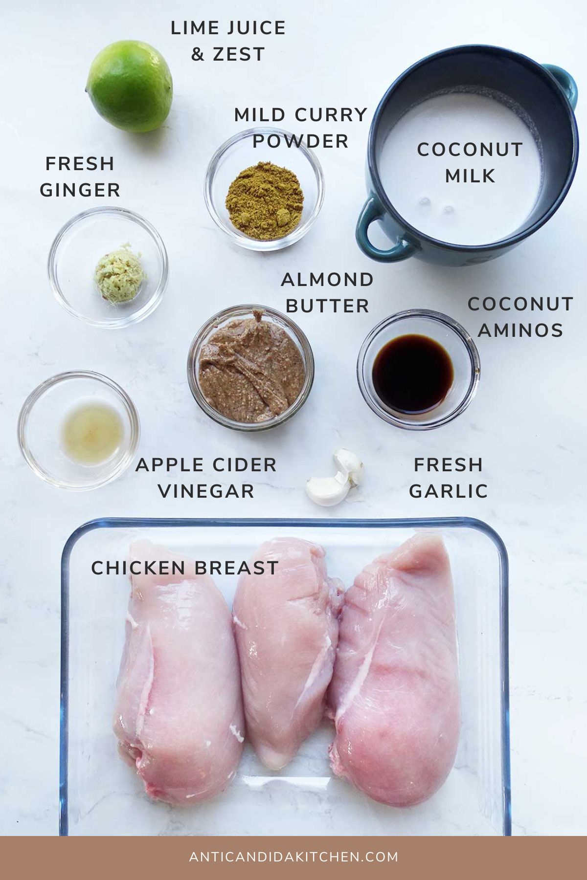 Easy Almond Satay Chicken Recipe Ingredients