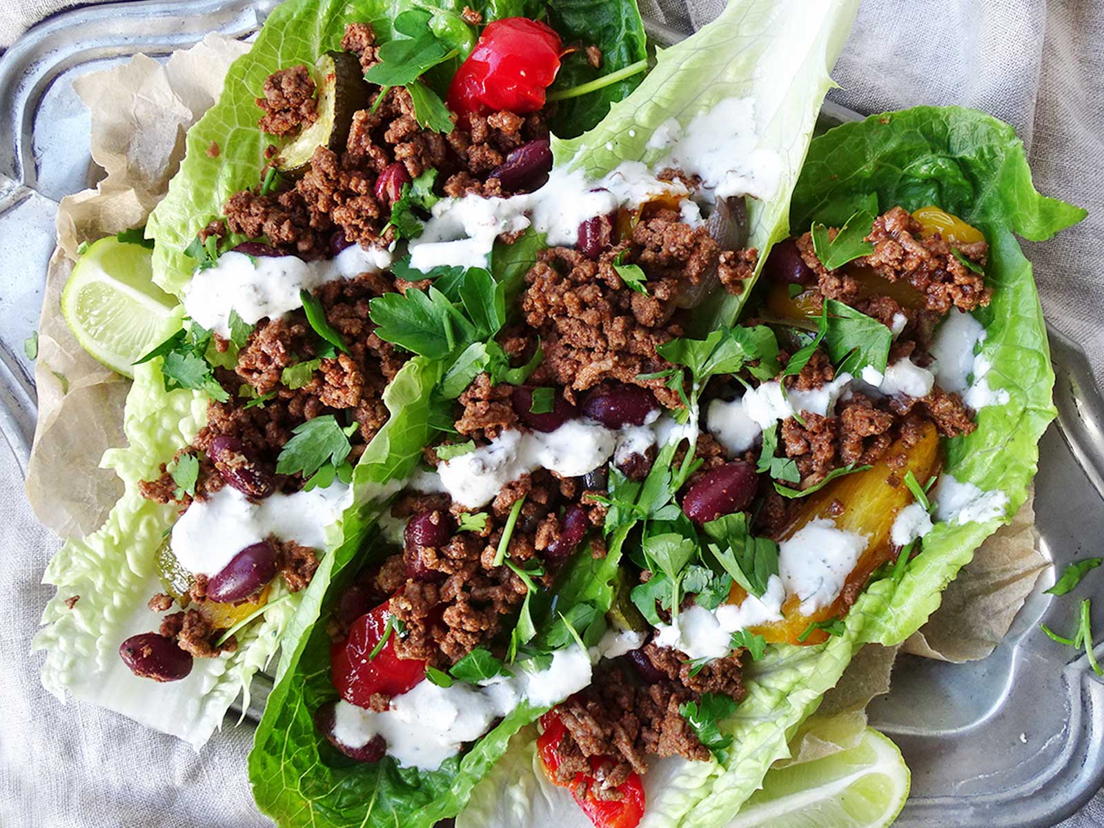 Ground Beef Lettuce Wraps