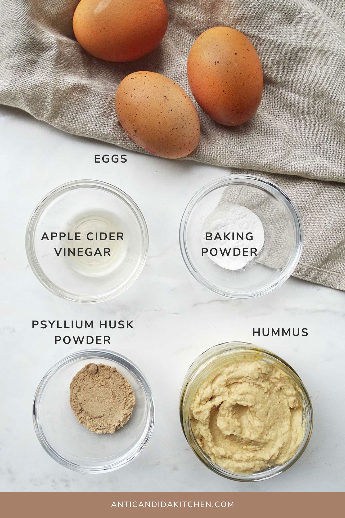 Hummus Cloud Bread - Ingredients