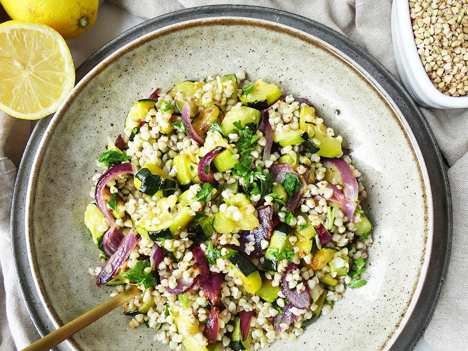 Lemon Zucchini Buckwheat Salad Recipe Gluten Free