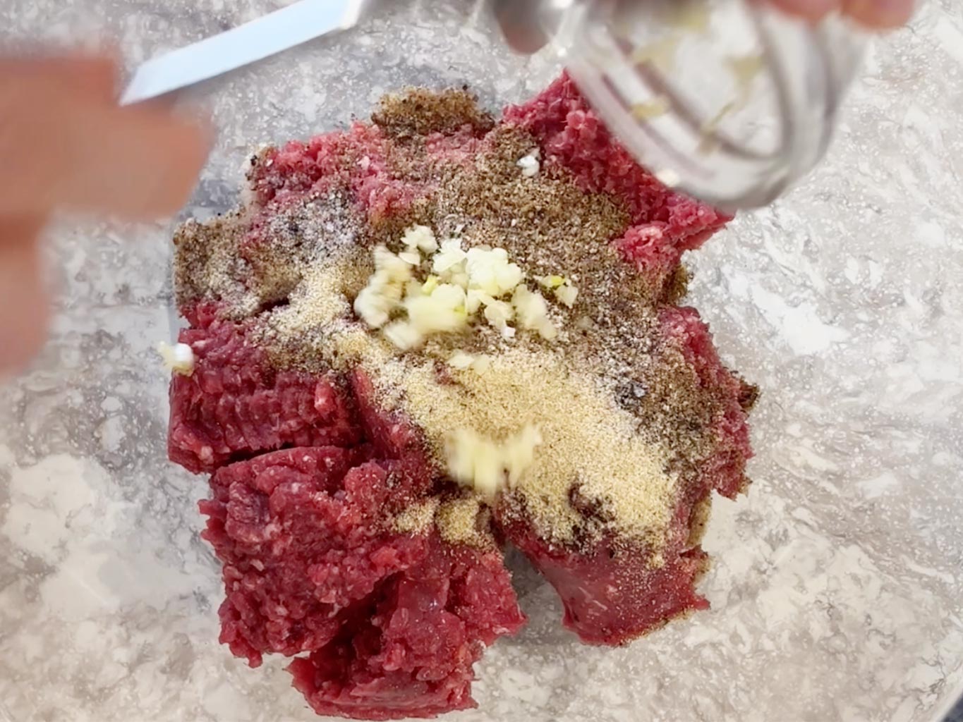 Step 1 - Combine beef and seasoning